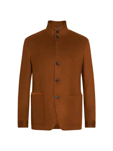 Zegna Men's Oasi Cashmere II Conte Chore Jacket - Dark Foliage - Size 38 | Thumbnail 2