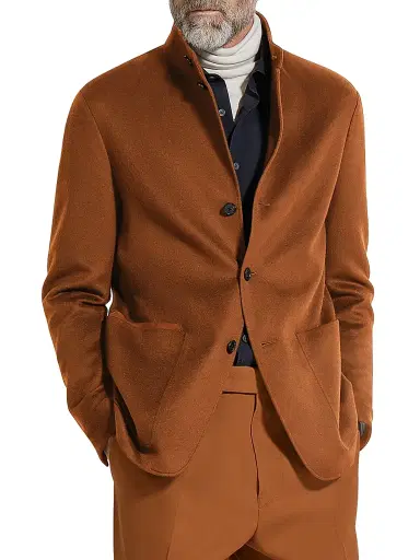 Zegna Men's Oasi Cashmere II Conte Chore Jacket - Dark Foliage - Size 38 | Thumbnail 3
