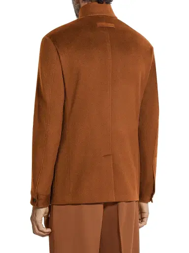 Zegna Men's Oasi Cashmere II Conte Chore Jacket - Dark Foliage - Size 38 | Thumbnail 4