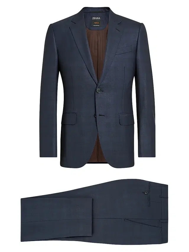 ZEGNA Men's Centoventimila Wool Suit - Navy Blue