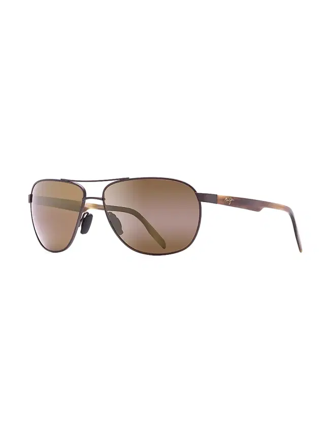 Maui Jim Men's Castles 61MM Teardrop Sunglasses - Brown Bronze