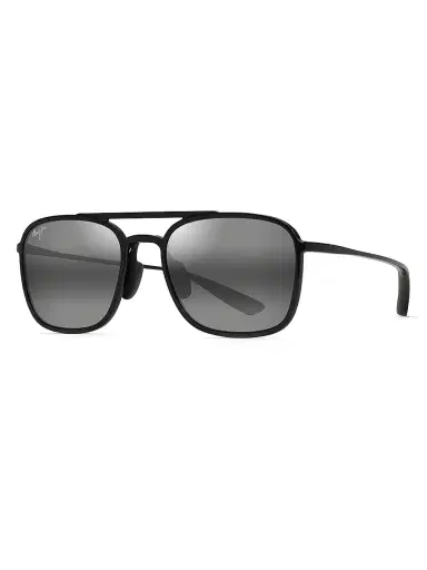 Maui Jim Men's Keokea 55MM Square Sunglasses - Black Grey | Thumbnail 2