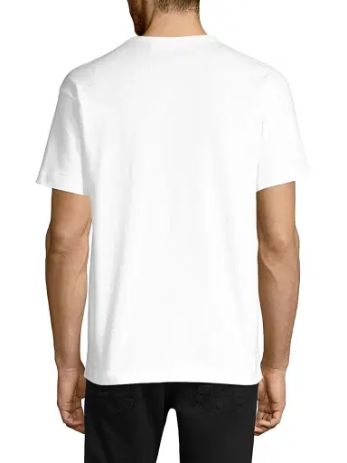 Comme des Garçons PLAY Men's Polka Dot Heart Graphic Tee - White - Size Small | Thumbnail 5