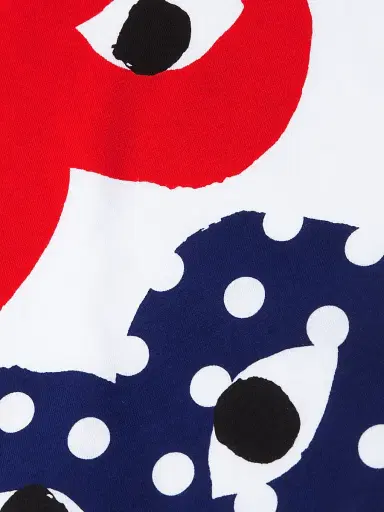 Comme des Garçons PLAY Men's Polka Dot Heart Graphic Tee - White - Size Small | Thumbnail 6