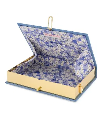 Olympia Le-Tan Women's Cocktail, Olympia of Greece X OLT Bloody Mary Embroidered Book Clutch - Blue Multi | Thumbnail 2
