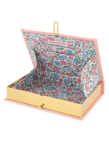 Olympia Le-Tan Women's Classics Gone With the Wind Hand-Embroidered Book Clutch - Rose | Thumbnail 2