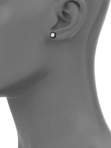 Nikos Koulis Women's Oui Diamond & Enamel Stud Earrings - Black | Thumbnail 2 Nikos Koulis Women's Oui Diamond & Enamel Stud Earrings - Black | Thumbnail 2