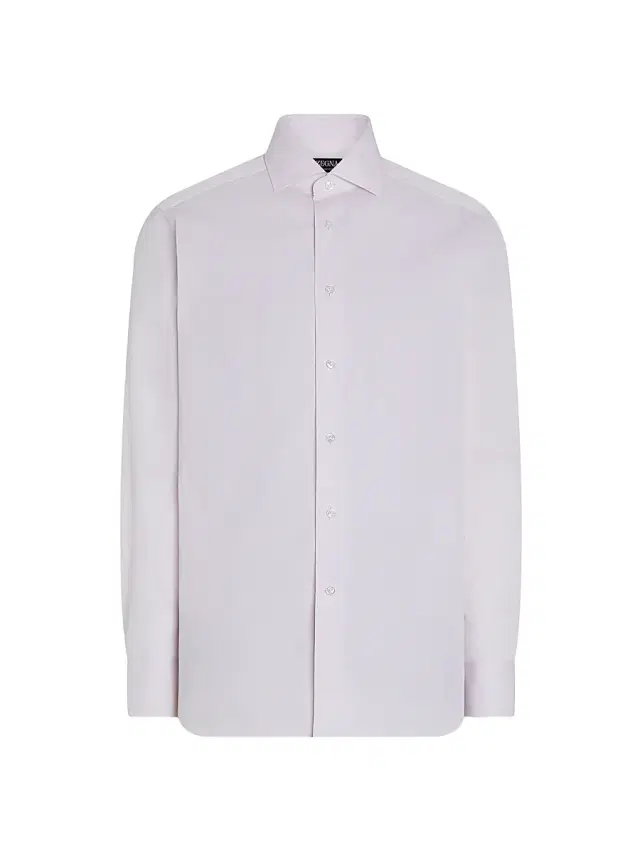 Men's Micro Striped Centoventimila Cotton Shirt - Light Pink Men's Micro Striped Centoventimila Cotton Shirt - Light Pink