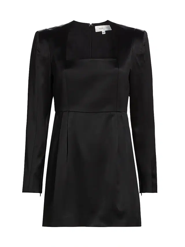 Ronny Kobo Women's Valentina Squareneck Minidress - Jet Black