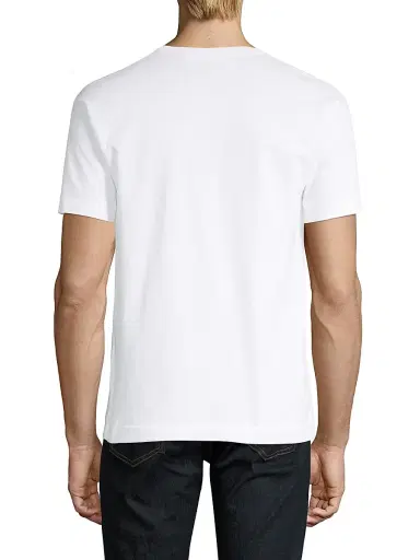 Comme des Garçons PLAY Men's Two Heart Camo Cotton Tee - White | Thumbnail 5 Comme des Garçons PLAY Men's Two Heart Camo Cotton Tee - White | Thumbnail 5