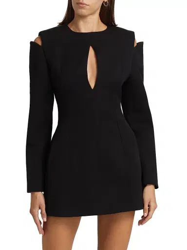 Nonchalant Label Women's Halston Cut-Out Cold-Shoulder Minidress - Black | Thumbnail 3 Nonchalant Label Women's Halston Cut-Out Cold-Shoulder Minidress - Black | Thumbnail 3