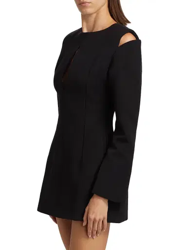 Nonchalant Label Women's Halston Cut-Out Cold-Shoulder Minidress - Black | Thumbnail 4 Nonchalant Label Women's Halston Cut-Out Cold-Shoulder Minidress - Black | Thumbnail 4