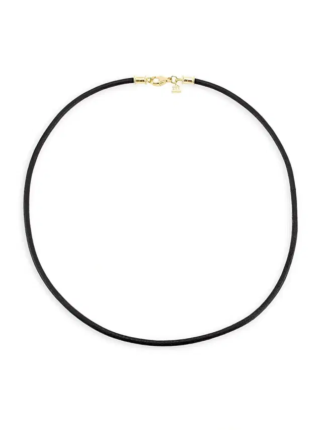 Women's Florence86 Leather Cord Necklace - Black