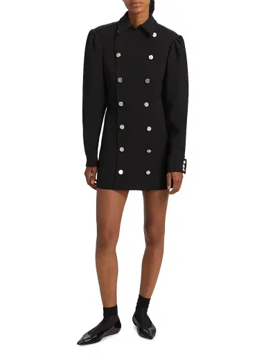 Ronny Kobo Women's Boge Double-Breasted Minidress - Jet Black | Thumbnail 2