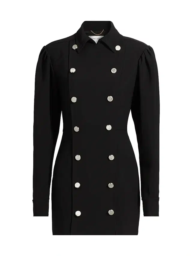 Ronny Kobo Women's Boge Double-Breasted Minidress - Jet Black