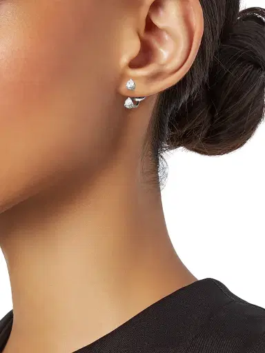 Anita Ko Women's 18K White Gold & Diamond Single Orbit Earring | Thumbnail 2