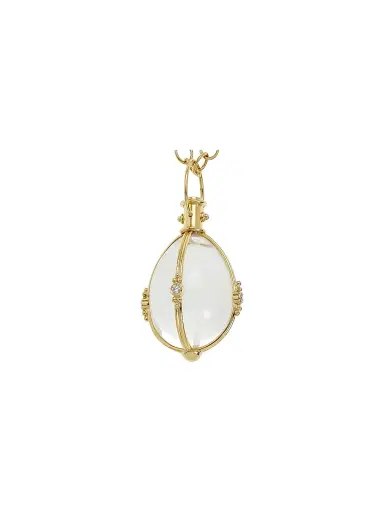Temple St. Clair Women's Classic Diamond, Rock Crystal & 18K Yellow Amulet - Yellow Gold | Thumbnail 1