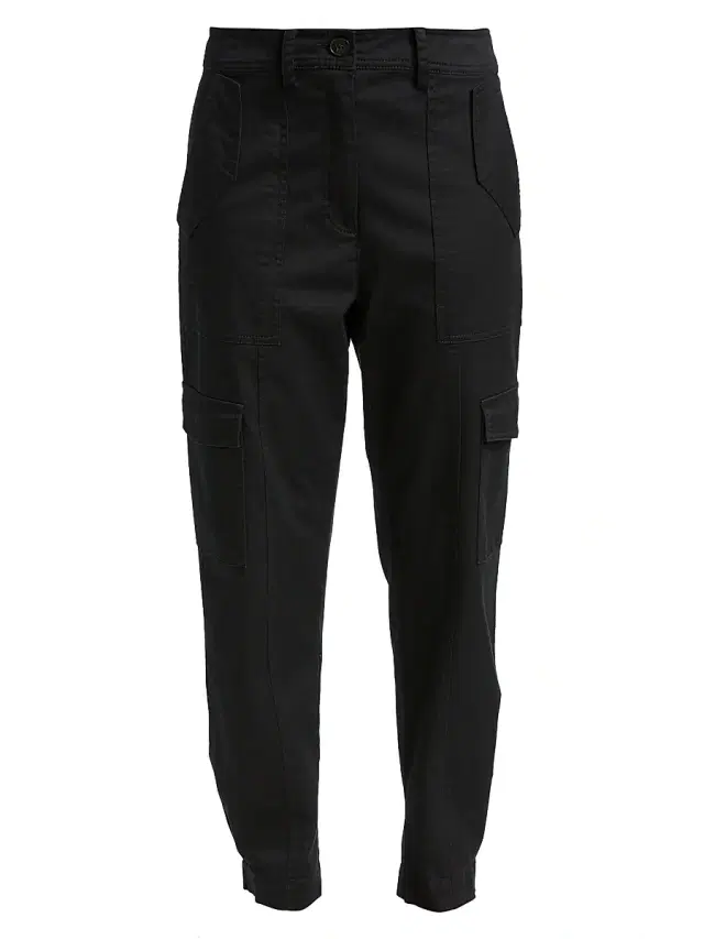 Derek Lam 10 Crosby Women's Elian Mid-Rise Stretch Cargo Pants - Black