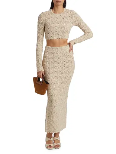 Ronny Kobo Women's Janelle Knit Long-Sleeve Top - Ecru | Thumbnail 2