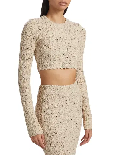 Ronny Kobo Women's Janelle Knit Long-Sleeve Top - Ecru | Thumbnail 4