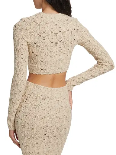 Ronny Kobo Women's Janelle Knit Long-Sleeve Top - Ecru | Thumbnail 5