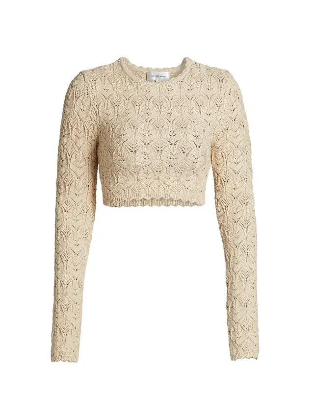 Ronny Kobo Women's Janelle Knit Long-Sleeve Top - Ecru