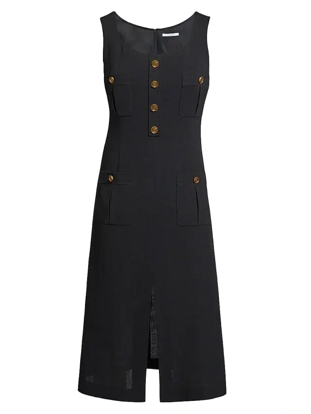 Santorelli Women's Virgin Wool A-Line Midi-Dress - Black