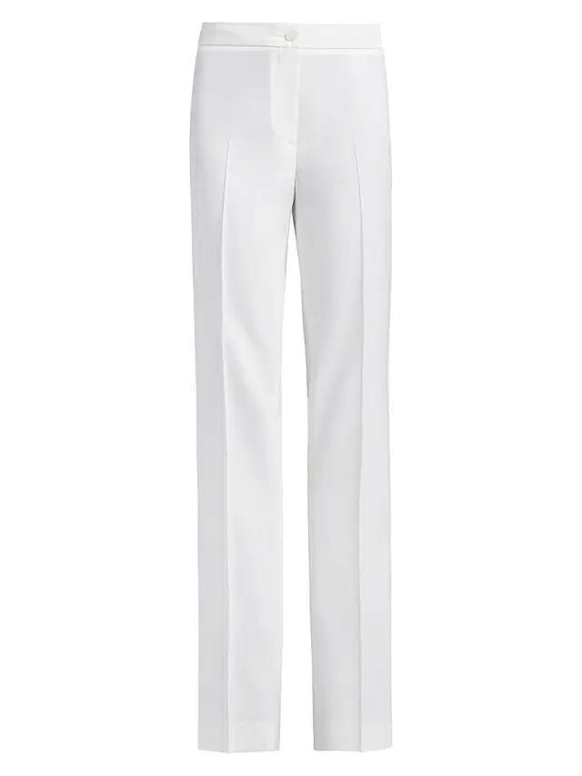 Women's Virgin Wool Straight-Leg Pants - Shell