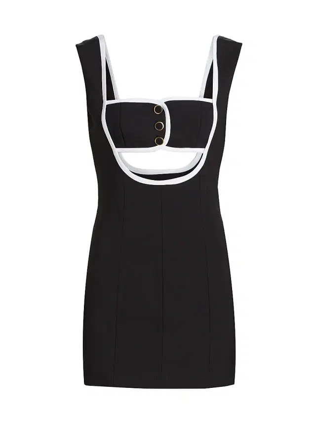 Ronny Kobo Women's Egon Cut-Out Minidress - Black White