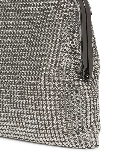 Whiting & Davis Women's Dimple Mesh Clutch - Pewter | Thumbnail 7 Whiting & Davis Women's Dimple Mesh Clutch - Pewter | Thumbnail 7