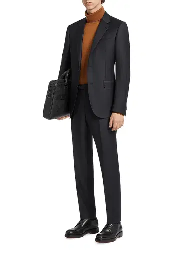 Zegna Men's Trofeo 600 Tailoring Evening Suit - Navy Blue - Size 50 | Thumbnail 2