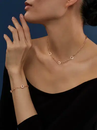 Chopard Women's Happy Diamonds 18K Rose Gold & 0.25 TCW Diamond Sautoir Necklace - Rose Gold | Thumbnail 2