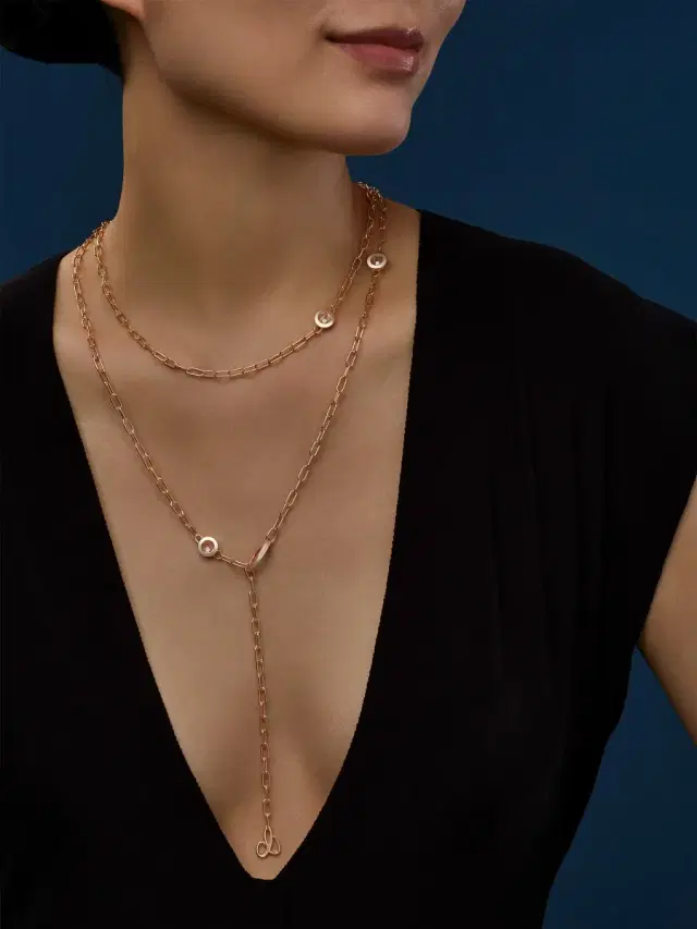 Women's Happy Diamonds 18K Rose Gold & 0.25 TCW Diamond Sautoir Necklace - Rose Gold