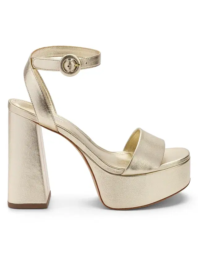 Women's Dolly Metallic Platform Sandals - Mettalic Platina