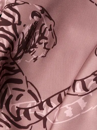 Averie Women's Two-Piece Tiger Sketch Shorts Pajama Set | Thumbnail 5 Averie Women's Two-Piece Tiger Sketch Shorts Pajama Set | Thumbnail 5