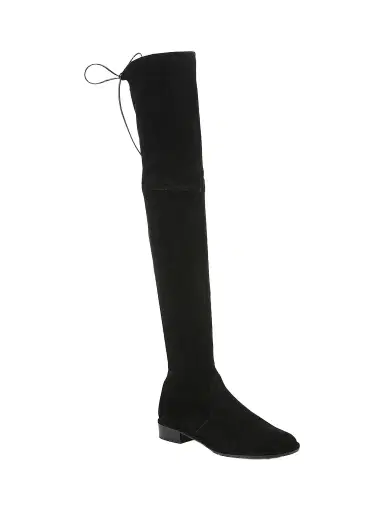 Stuart Weitzman Women's Lowland Suede Thigh-High Boots - Black | Thumbnail 1 Stuart Weitzman Women's Lowland Suede Thigh-High Boots - Black | Thumbnail 1