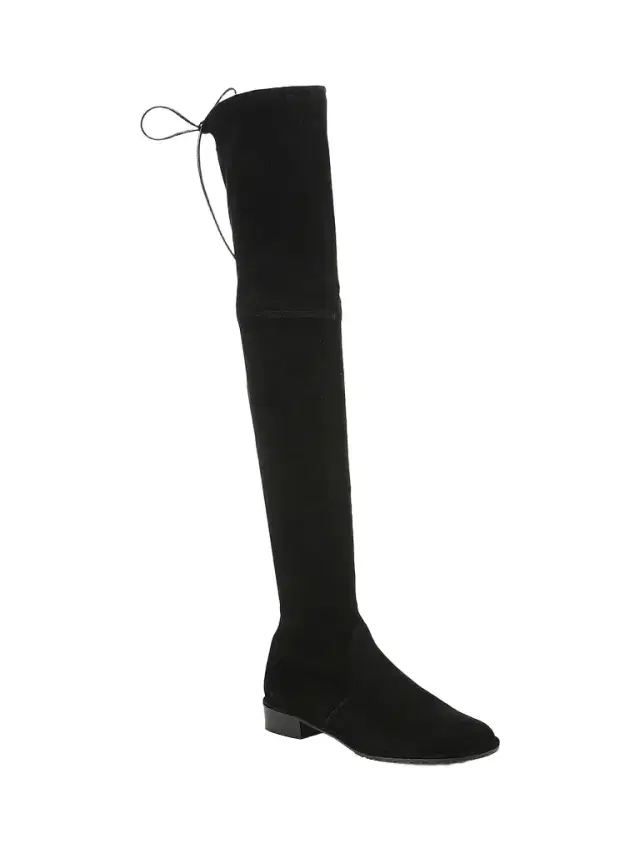 Stuart Weitzman Women's Lowland Suede Thigh-High Boots - Black