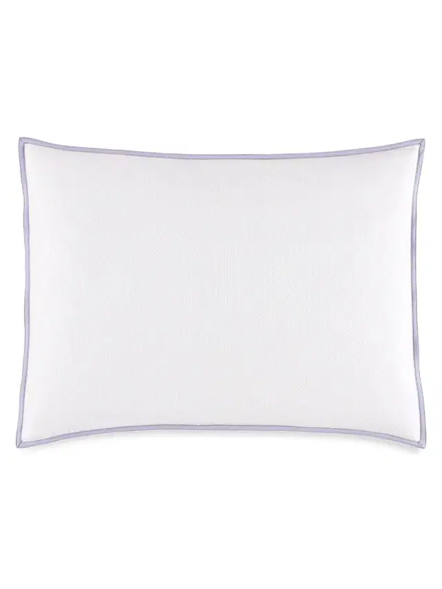 Peacock Alley Pique Oblong Sham - Lilac
