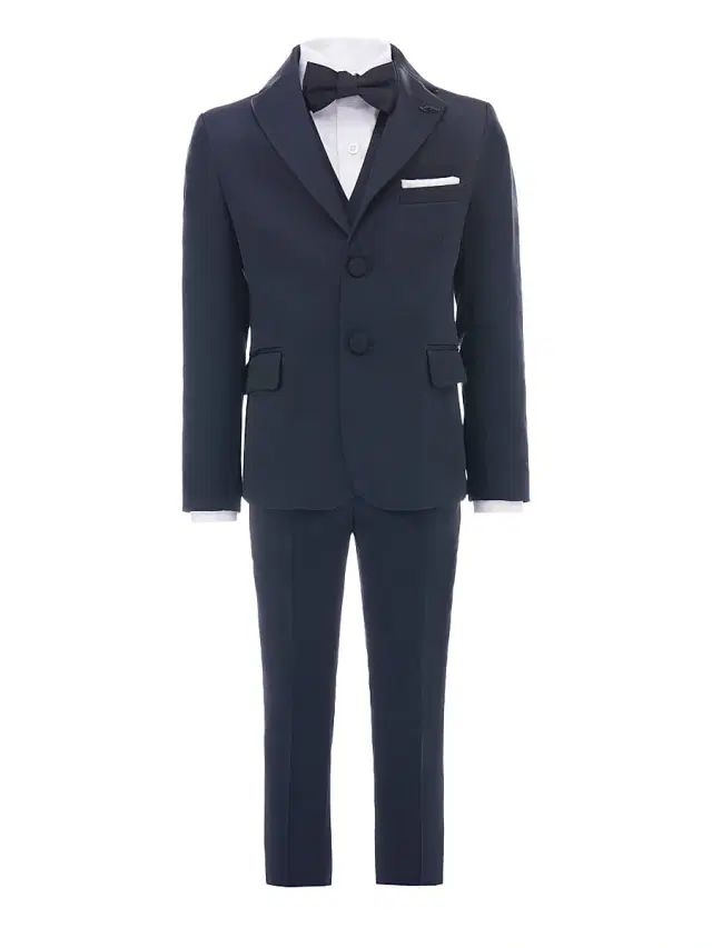 Moustache Peak Lapel Tuxedo - Navy