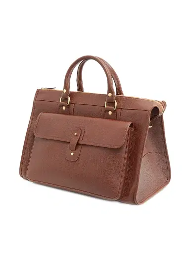 Ghurka Men's Heritage Concourse No. 291 Leather Duffel Bag | Thumbnail 3
