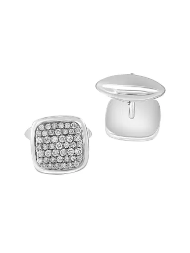 Saks Fifth Avenue Collection Men's COLLECTION Diamond & 925 Sterling Silver Cufflinks | Thumbnail 3 Saks Fifth Avenue Collection Men's COLLECTION Diamond & 925 Sterling Silver Cufflinks | Thumbnail 3