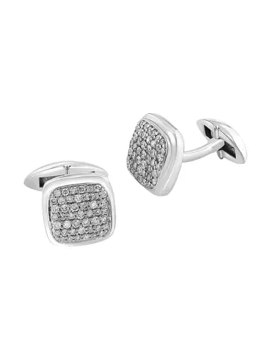 Saks Fifth Avenue Collection Men's COLLECTION Diamond & 925 Sterling Silver Cufflinks | Thumbnail 1 Saks Fifth Avenue Collection Men's COLLECTION Diamond & 925 Sterling Silver Cufflinks | Thumbnail 1