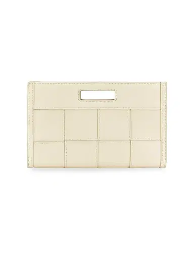 GiGi New York Women's Remy Leather Clutch - Ivory | Thumbnail 4