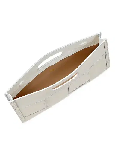 GiGi New York Women's Remy Leather Clutch - Ivory | Thumbnail 5
