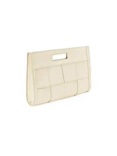 GiGi New York Women's Remy Leather Clutch - Ivory | Thumbnail 6