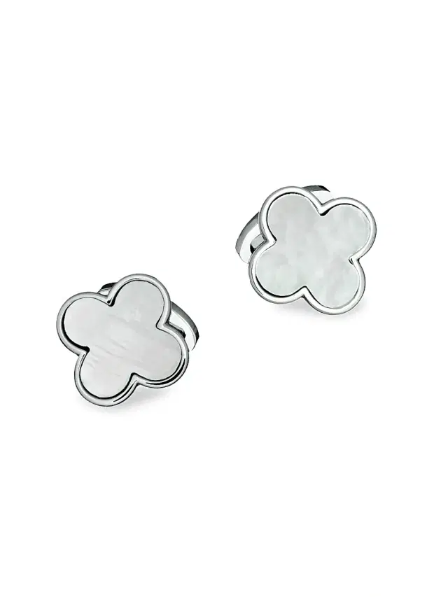 Jan Leslie Men's Onyx Clover Cufflinks