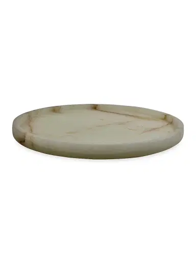 Marble Crafter Athena Onyx Honed 14" Round Tray | Thumbnail 1 Marble Crafter Athena Onyx Honed 14" Round Tray | Thumbnail 1