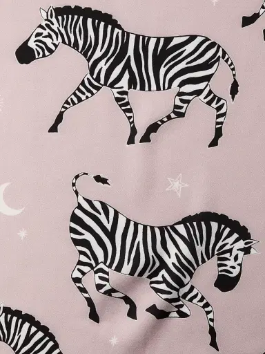 Averie Women's Two-Piece Zebra Print Pajama Set - Rose Pink - Size XS | Thumbnail 6