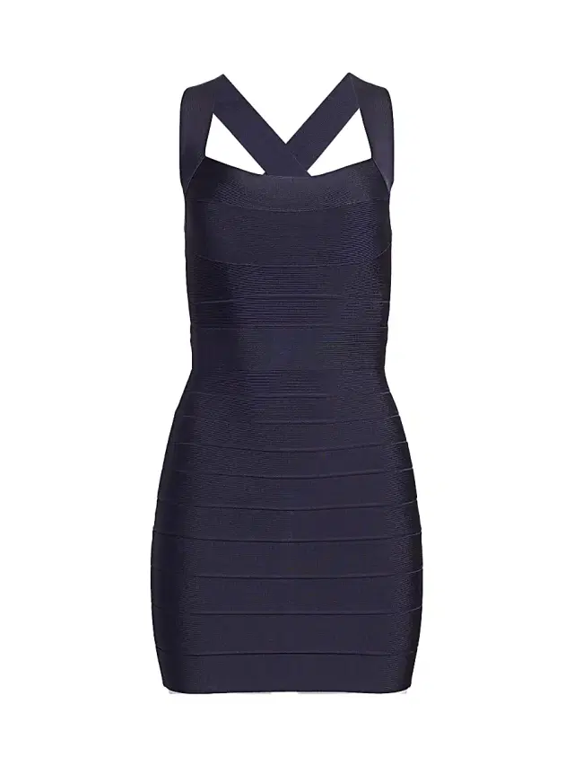 Hervé Léger Women's Icon Bandage Minidress - Dark Navy