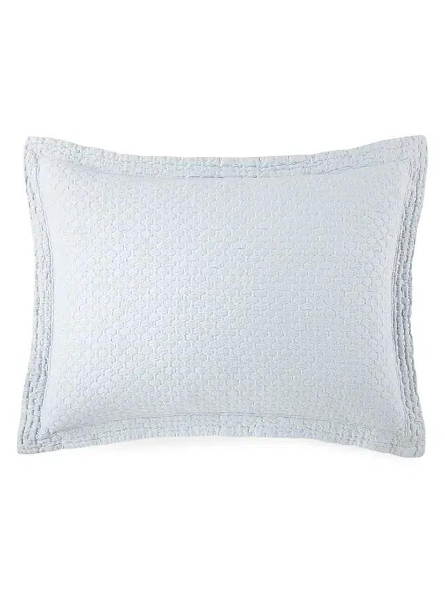 Peacock Alley Juliet Sham - Bare Blue European